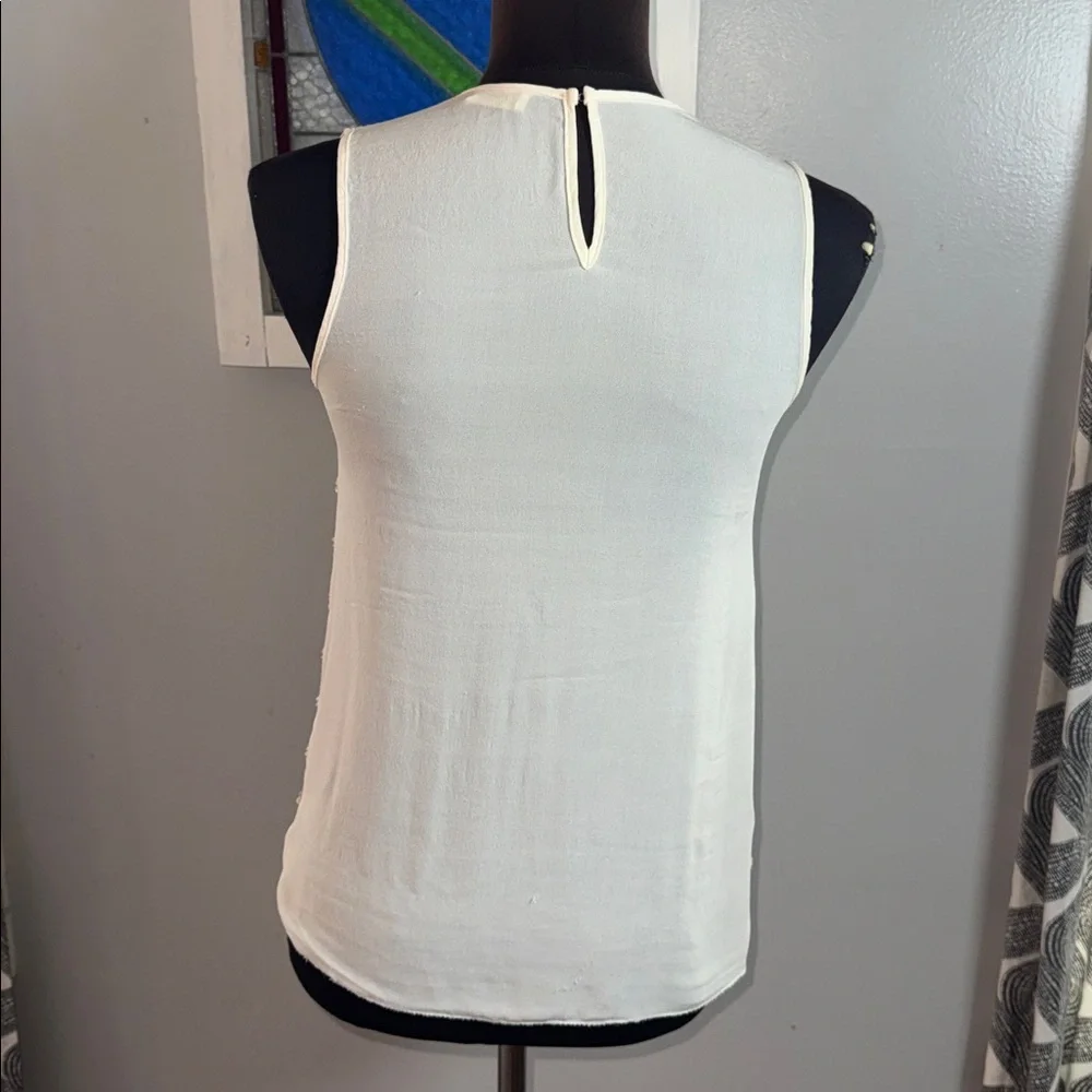 L'AGENCE Silk Beaded Stripe Sleeveless Blouse SZ S - Picture 6 of 10